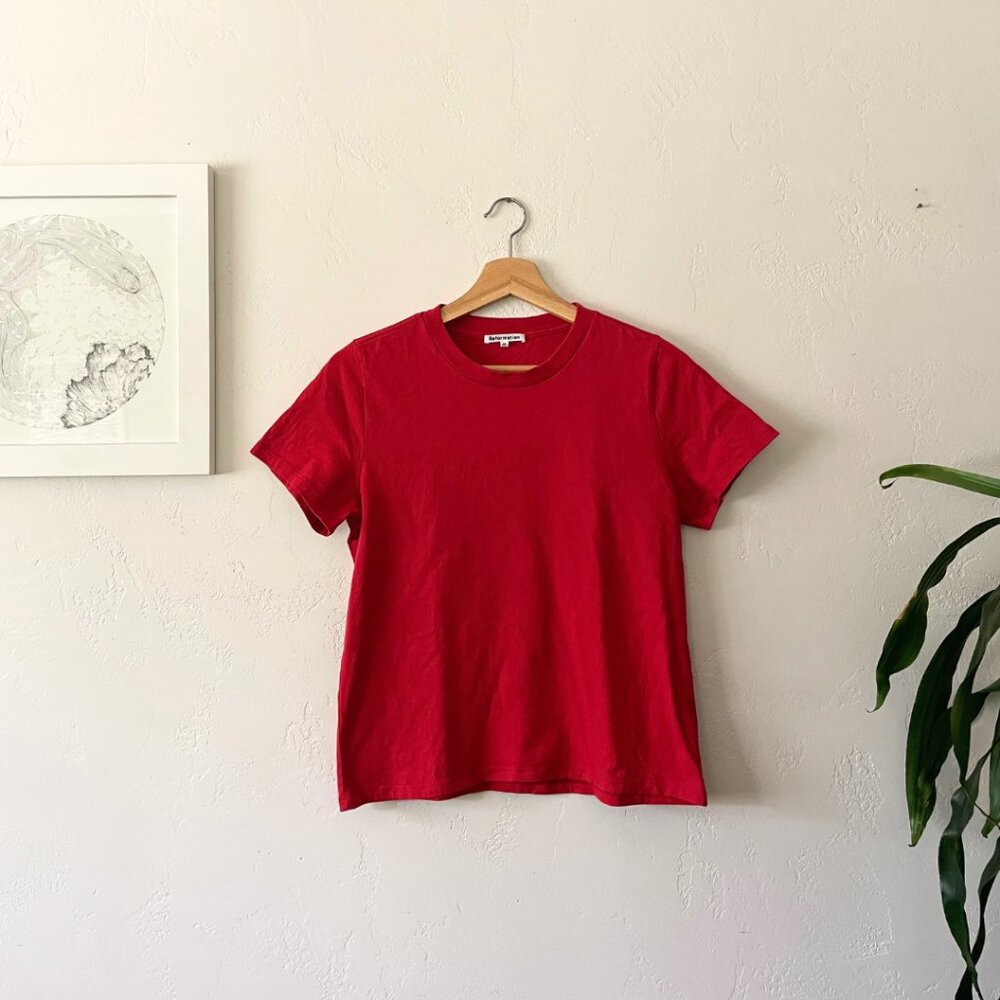 REFORMATION Classic Crew Tee in Sundried Tomato | Size M